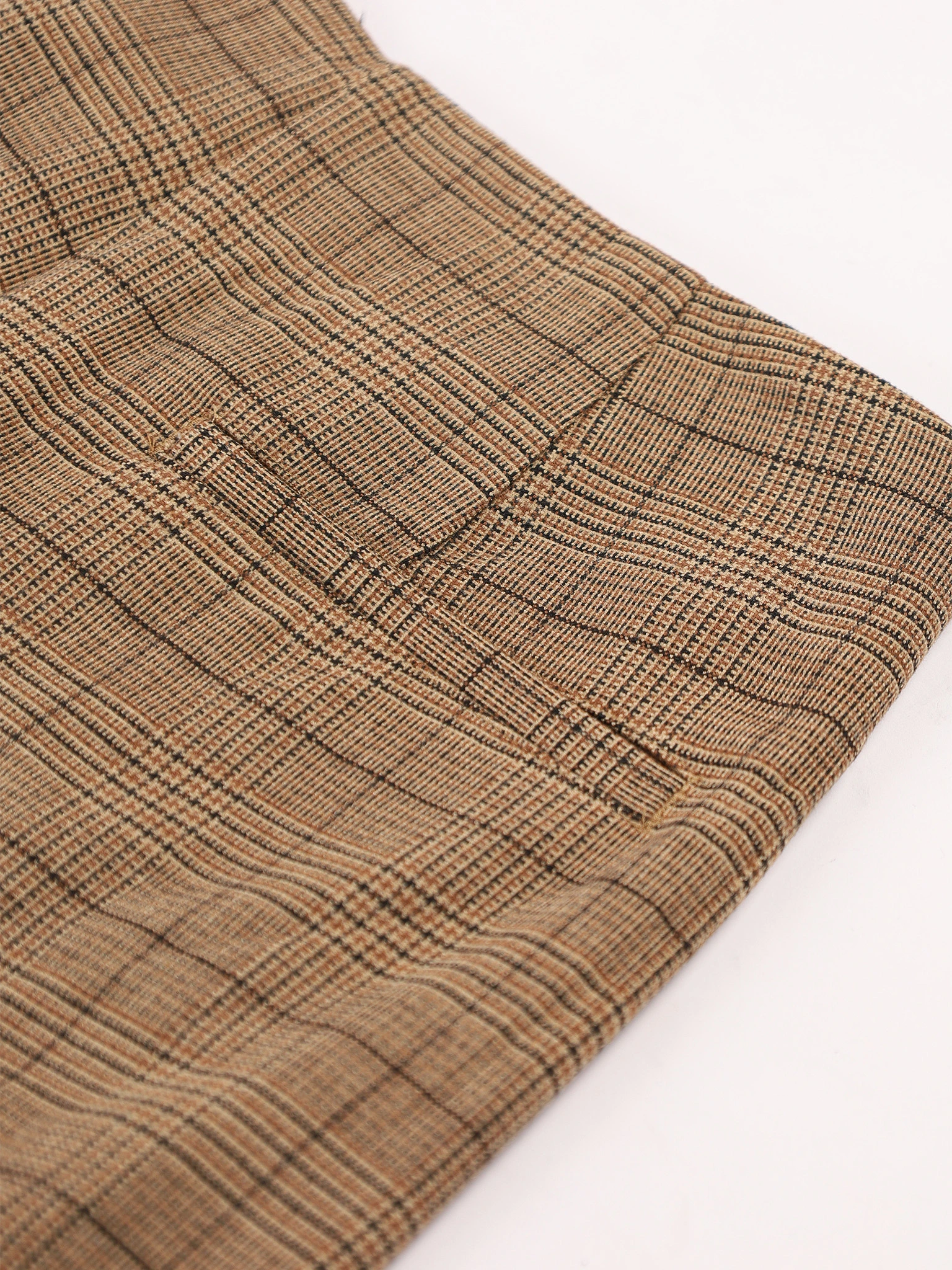 Брюки песочного цвета в клетку